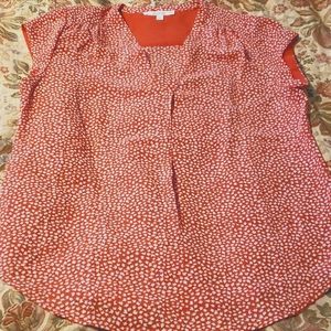 Fun2fun sheer red-orange sheer sleeveless blouse medium